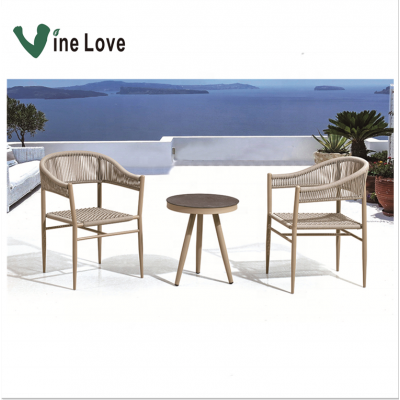 Modern style luxury patio balcony garden deck home terrace outdoor rattan wicker weaving furniture dining table chair