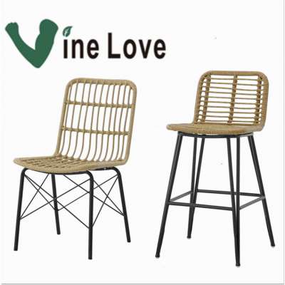 2020 garden chair New design outdoor chair cheap high quality rattan chair wholesale garden rattan furniture sets bar chair