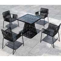 outdoor garden furniture high quality table sets with glass