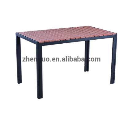 High Quality Hot Sale Plastic Board Patio Plastic Wood Dinning Table Garden Outdoor Furniture