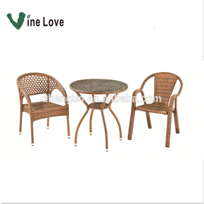 Hot Sale Popular Nice PE Rattan Dining Set Garden  Outdoor Indoor Furniture