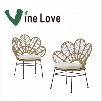 Cheap high quality elegant outdoor rattan chair hot sale comfortable garden furniture waterproof patio seat chair