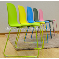 plywood steel dining chair , colorful steel stacking chair WR-3354